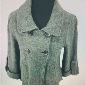 Stylish Gray Women's Cape Coat